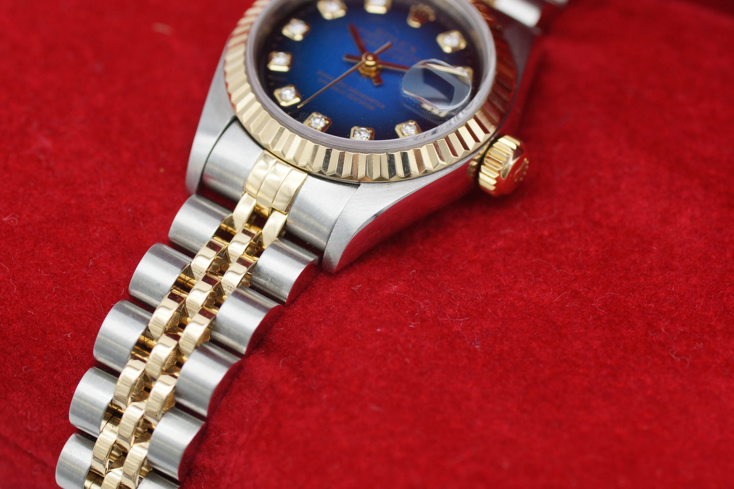 Rolex Lady-Datejust 79173G Diamant Blau Full-Set 2000