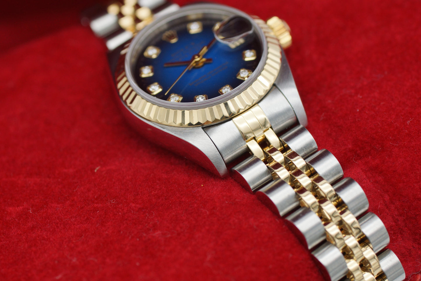 Rolex Lady-Datejust 79173G Diamant Blau Full-Set 2000