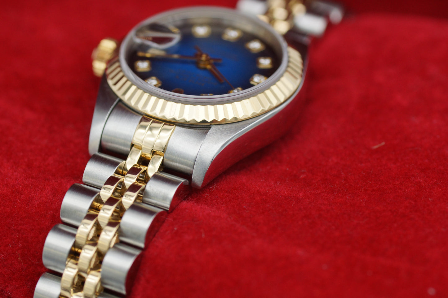 Rolex Lady-Datejust 79173G Diamant Blau Full-Set 2000