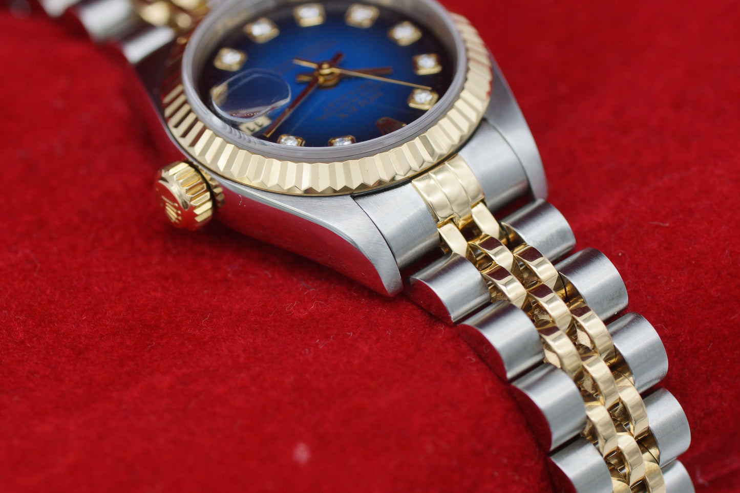 Rolex Lady-Datejust 79173G Diamant Blau Full-Set 2000