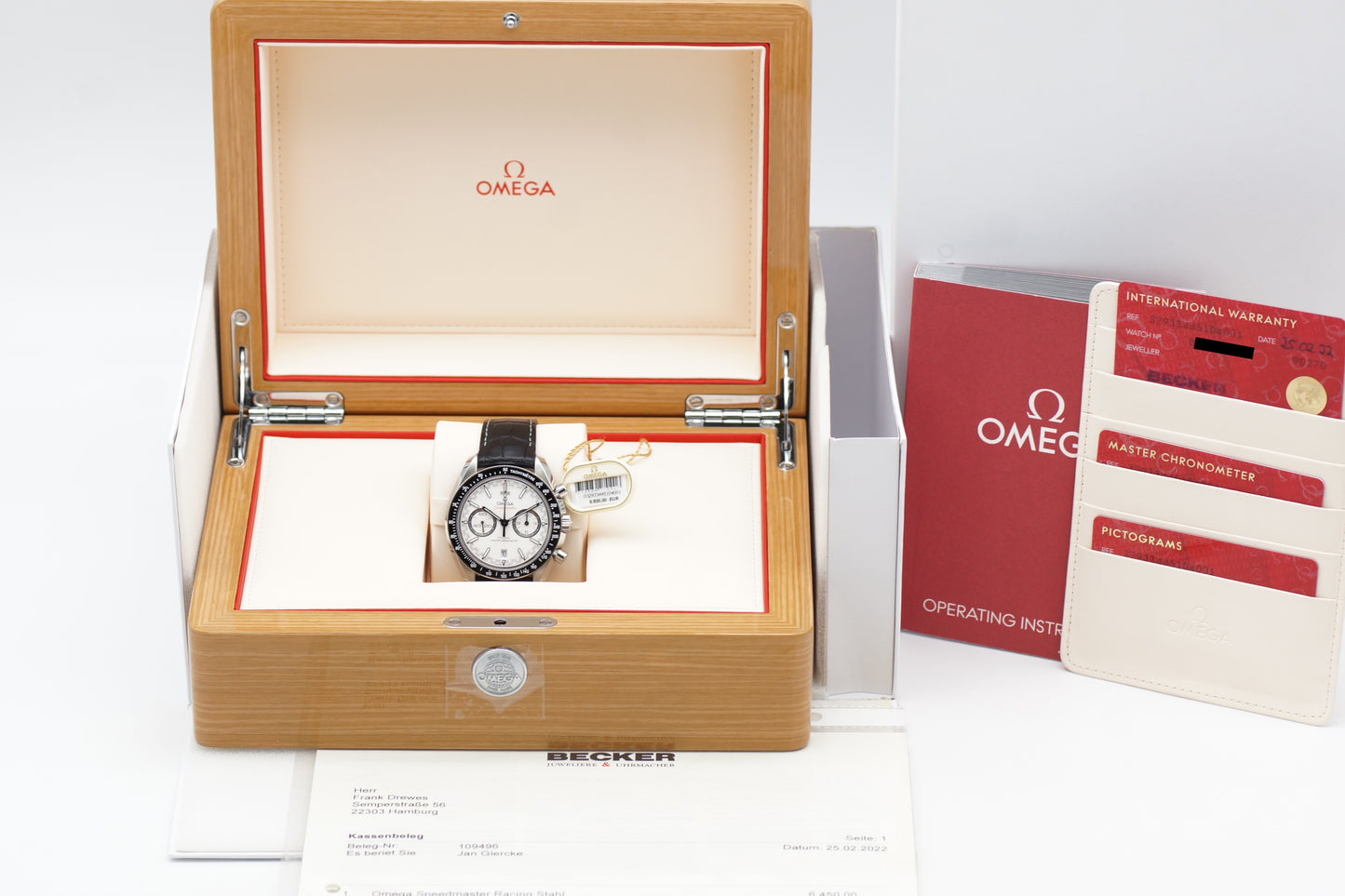 Omega Speedmaster Racing 329.30.44.51.04.001 Full-Set 02/2022