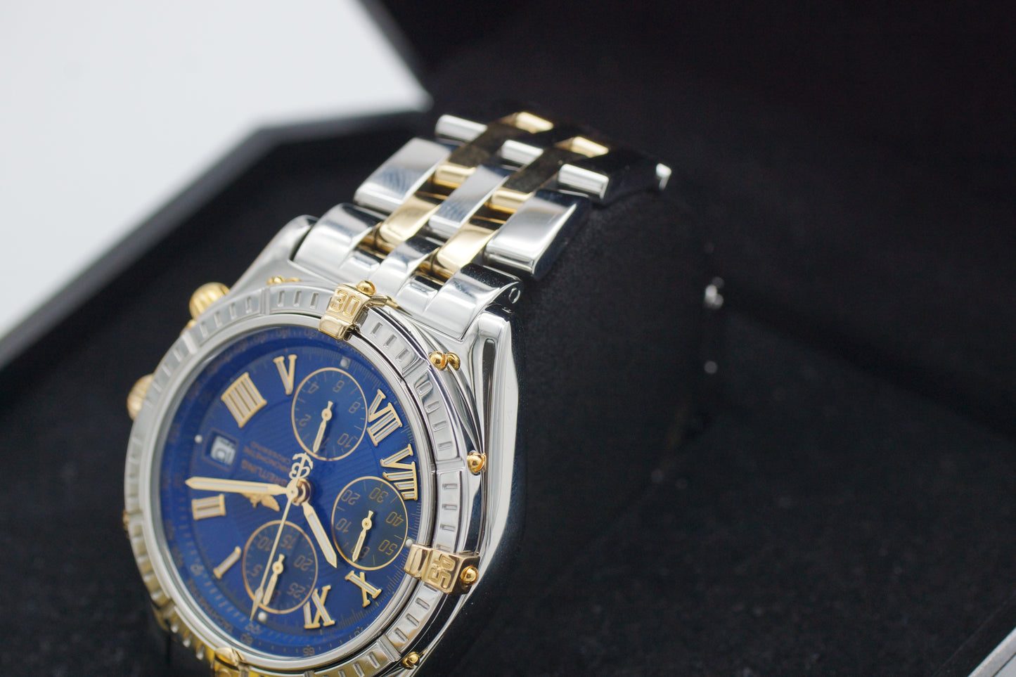 Breitling Crosswind Chronograph B13355 Stahl 43mm Blau 1999