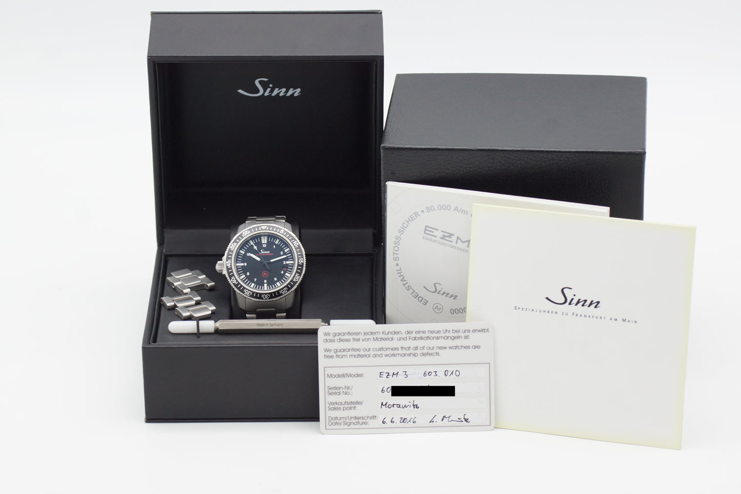 Sinn EZM3 603.010 41 mm Full-Set 2016