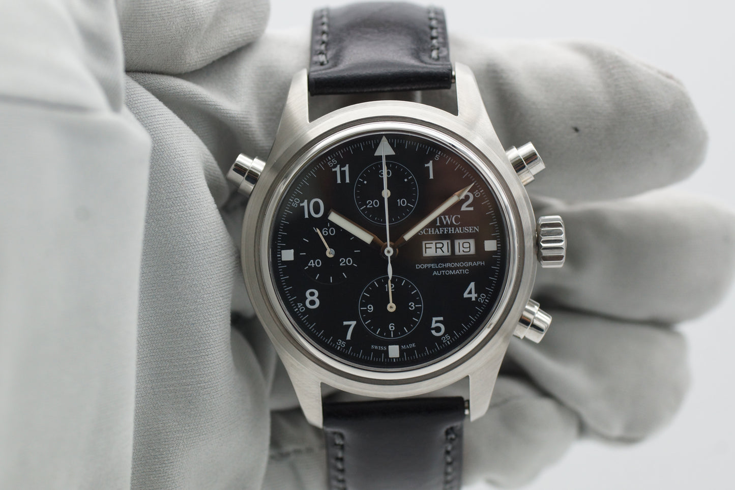 IWC Fliegeruhr Doppelchronograph IW3713 Schwarz 2000