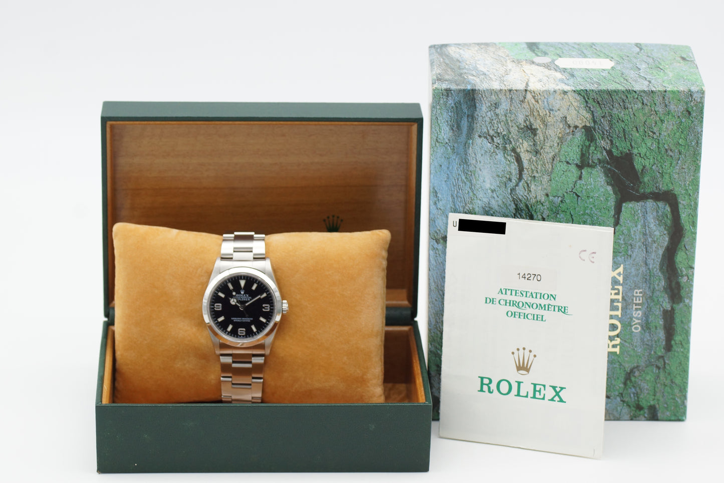 Rolex Explorer I 36 14270 Box/Papiere 1999 (LC100)