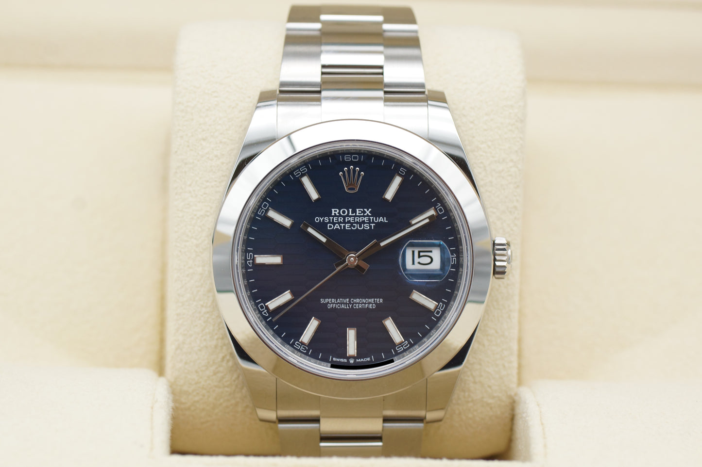 Rolex Datejust 41 Motif Blau 126300 Full-Set 2023