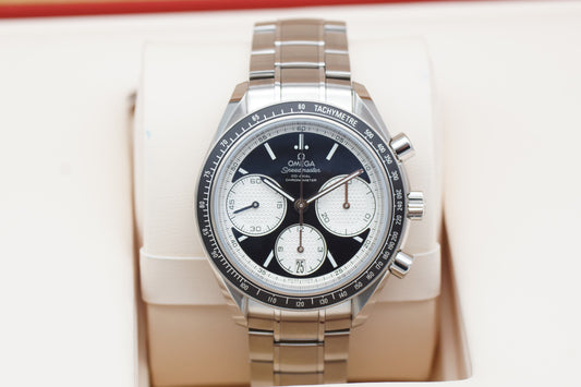 Omega Speedmaster Racing 326.30.40.50.01.002 Panda Full-Set 02/2025 NEU