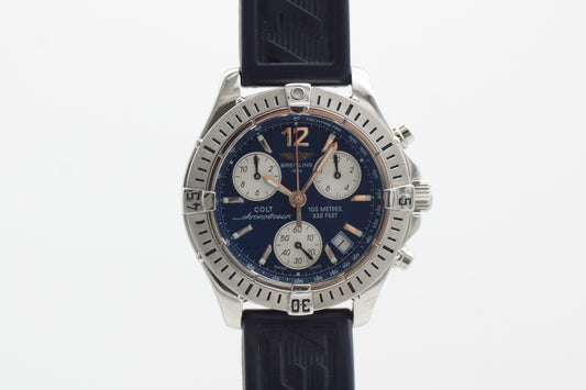 Breitling Colt A53350 Stahl 38 mm Blau 1999