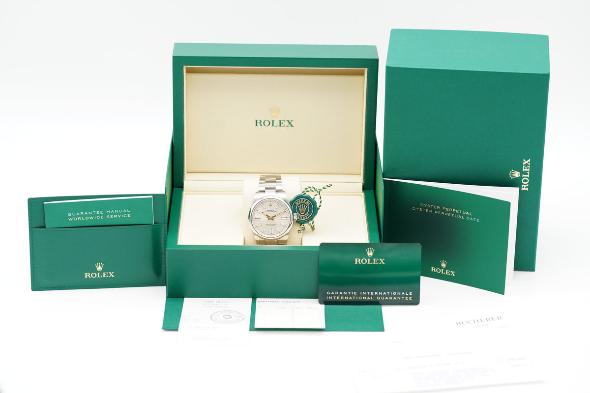 Rolex Oyster Perpetual Silber 41 134300 Full-Set 2026