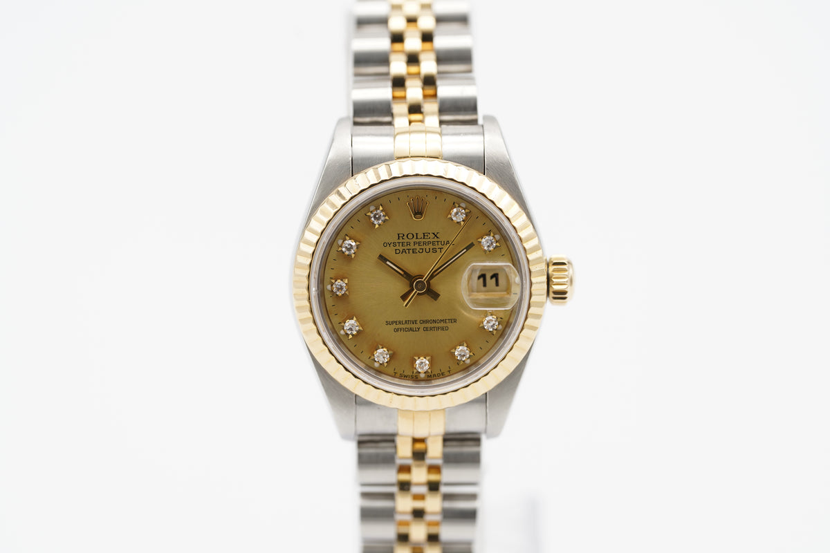 Rolex Lady-Datejust 26 Bicolor 69173G Diamantblatt Full-Set 1995