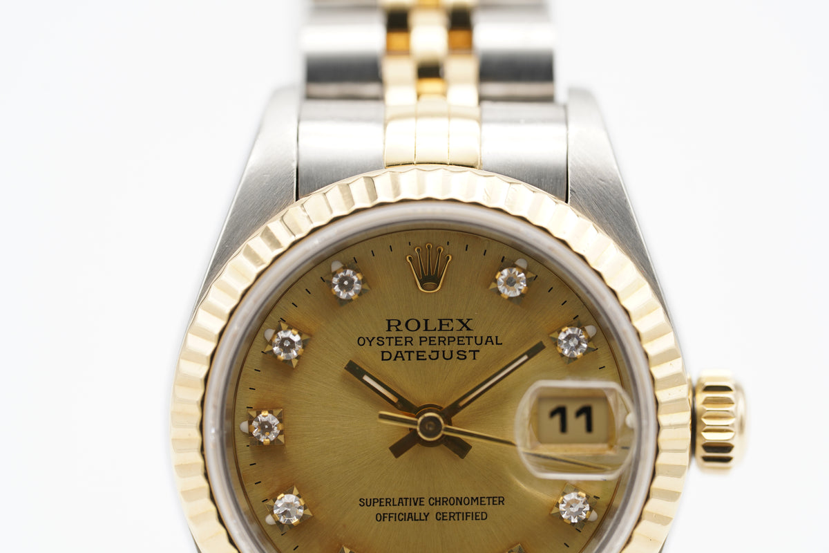 Rolex Lady-Datejust 26 Bicolor 69173G Diamantblatt Full-Set 1995