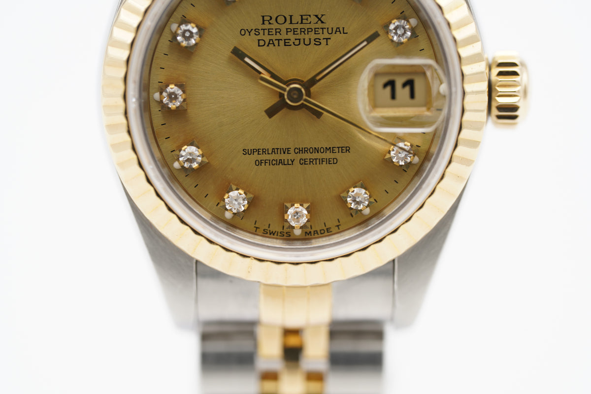 Rolex Lady-Datejust 26 Bicolor 69173G Diamantblatt Full-Set 1995
