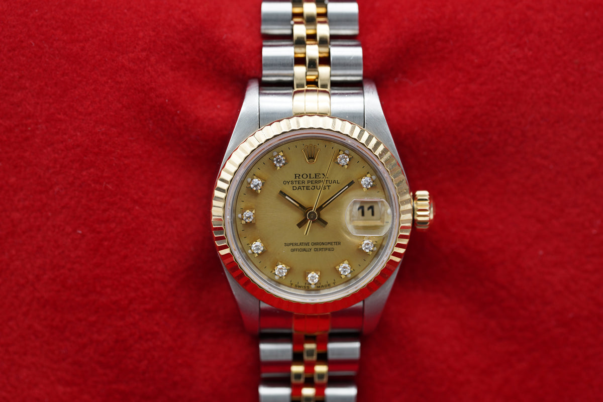 Rolex Lady-Datejust 26 Bicolor 69173G Diamantblatt Full-Set 1995