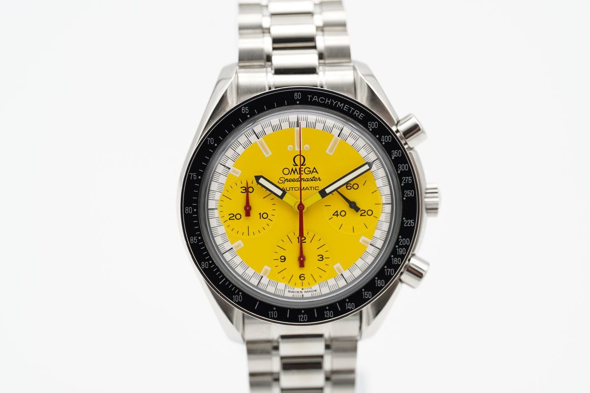 Omega Speedmaster Michael Schumacher 3510.12 Gelb Papiere 1995
