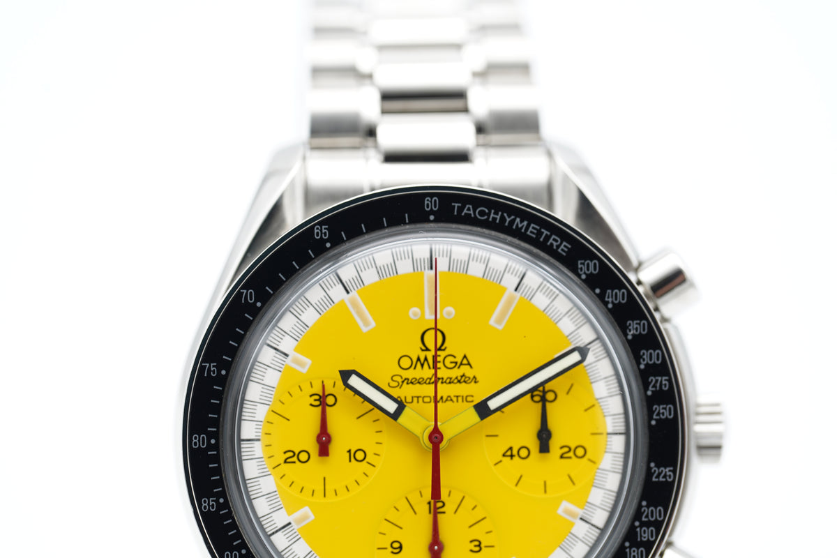 Omega Speedmaster Michael Schumacher 3510.12 Gelb Papiere 1995