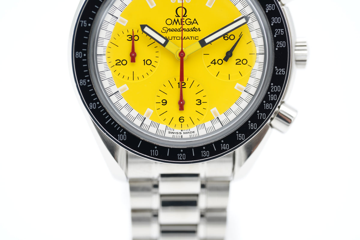 Omega Speedmaster Michael Schumacher 3510.12 Gelb Papiere 1995