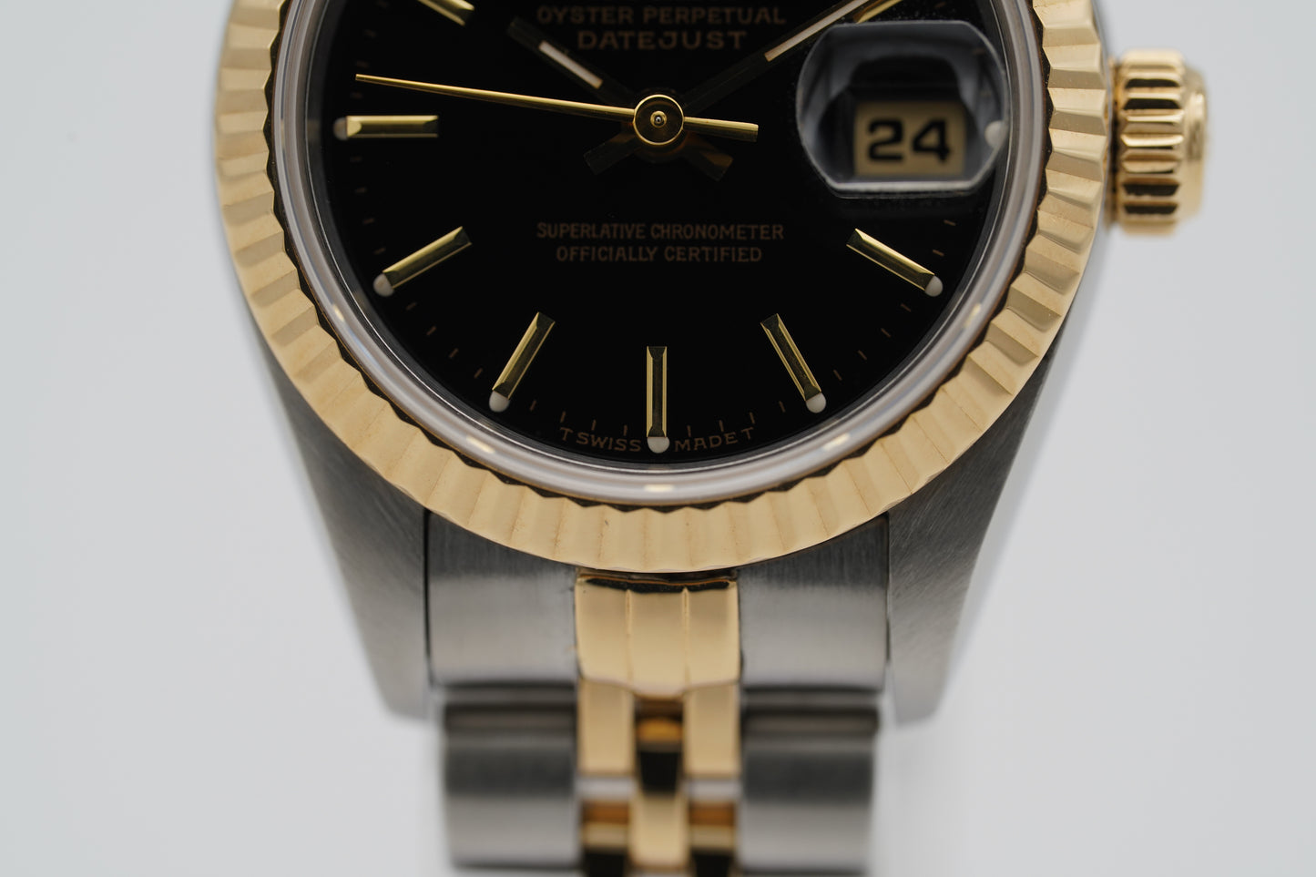 Rolex Lady-Datejust 26 Bicolor 69173 Schwarz B/P 1996