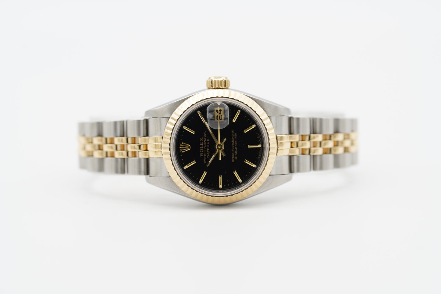 Rolex Lady-Datejust 26 Bicolor 69173 Schwarz B/P 1996