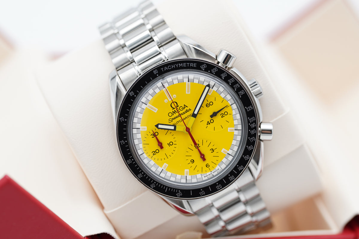 Omega Speedmaster Michael Schumacher 3510.12 Gelb Papiere 1995