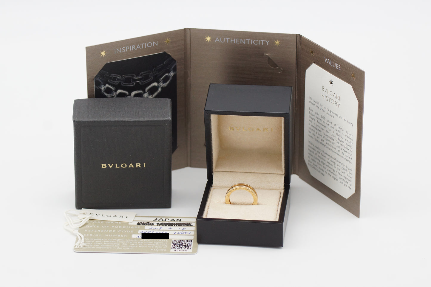 BVLGARI  B.Zero1 18k Gold Ring 54 Full-Set 2019