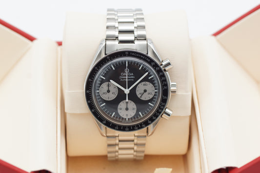 Omega Speedmaster Reduced ,,Reverse Panda" Schwarz 3510.52 Box 1994