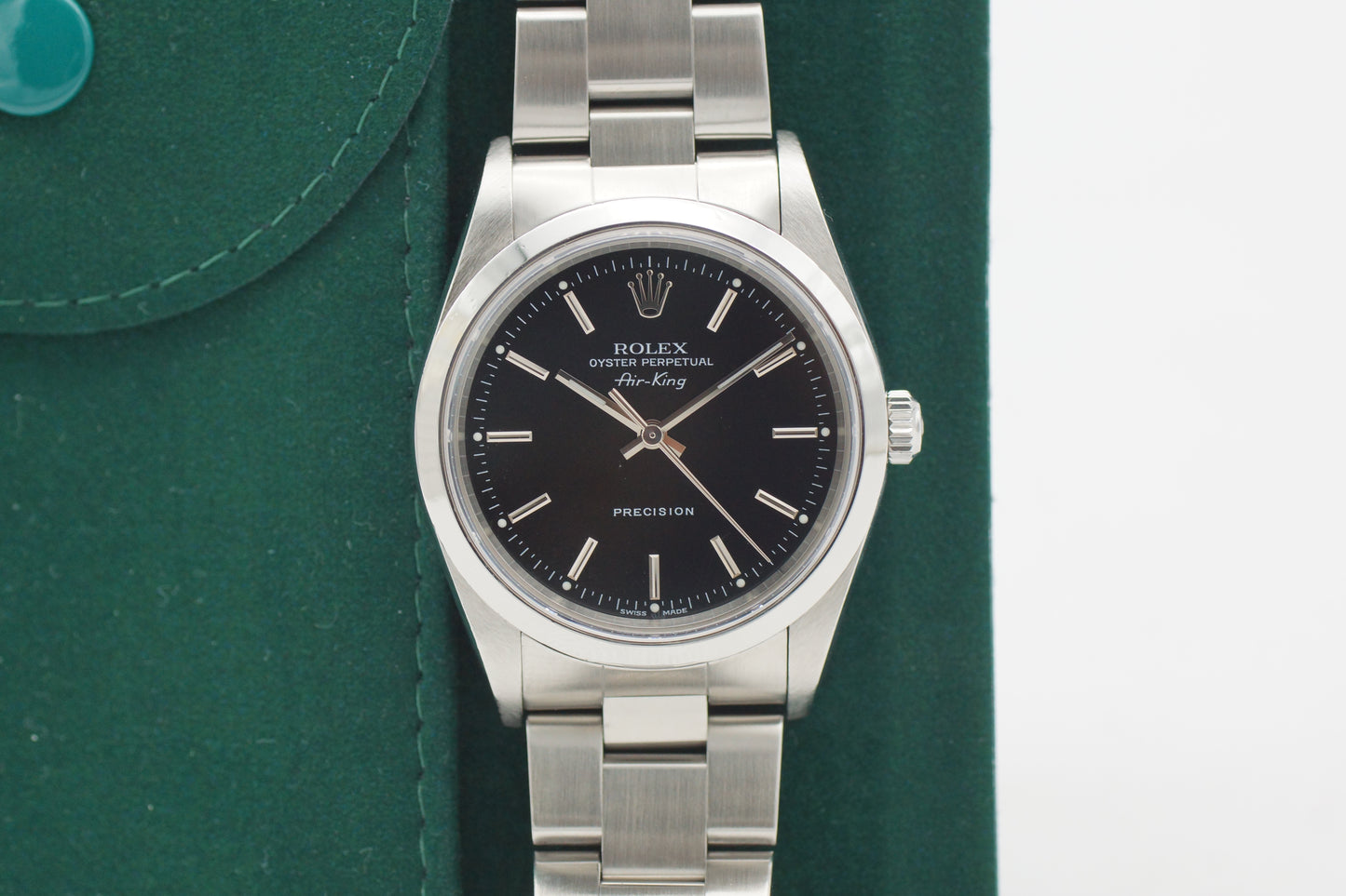 Rolex Air-King Precision 14000M Schwarz Etui 2002