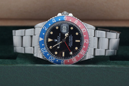 Rolex GMT-Master Pepsi 16750 Schwarz Box 1985