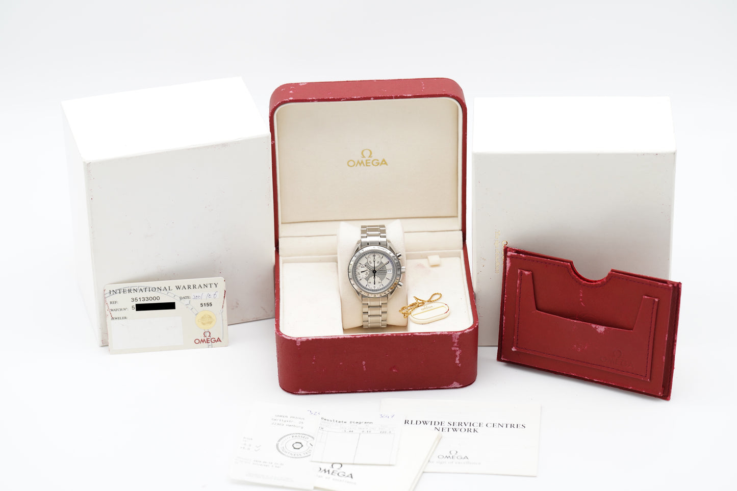 Omega Speedmaster Date 3513.30 Silber 2001 Full-Set