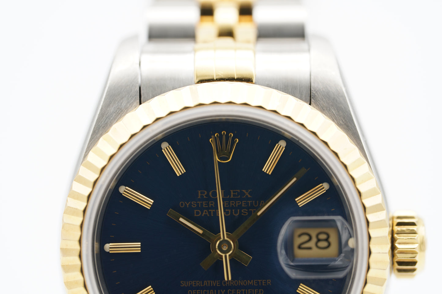 Rolex Lady-Datejust 26 Bicolor 69173 Blau Etui 1992