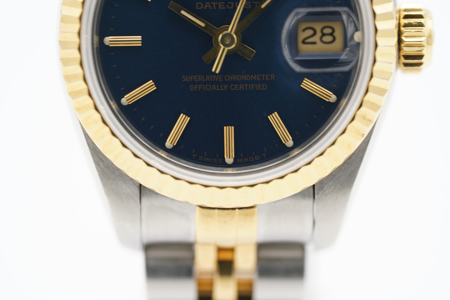 Rolex Lady-Datejust 26 Bicolor 69173 Blau Etui 1992