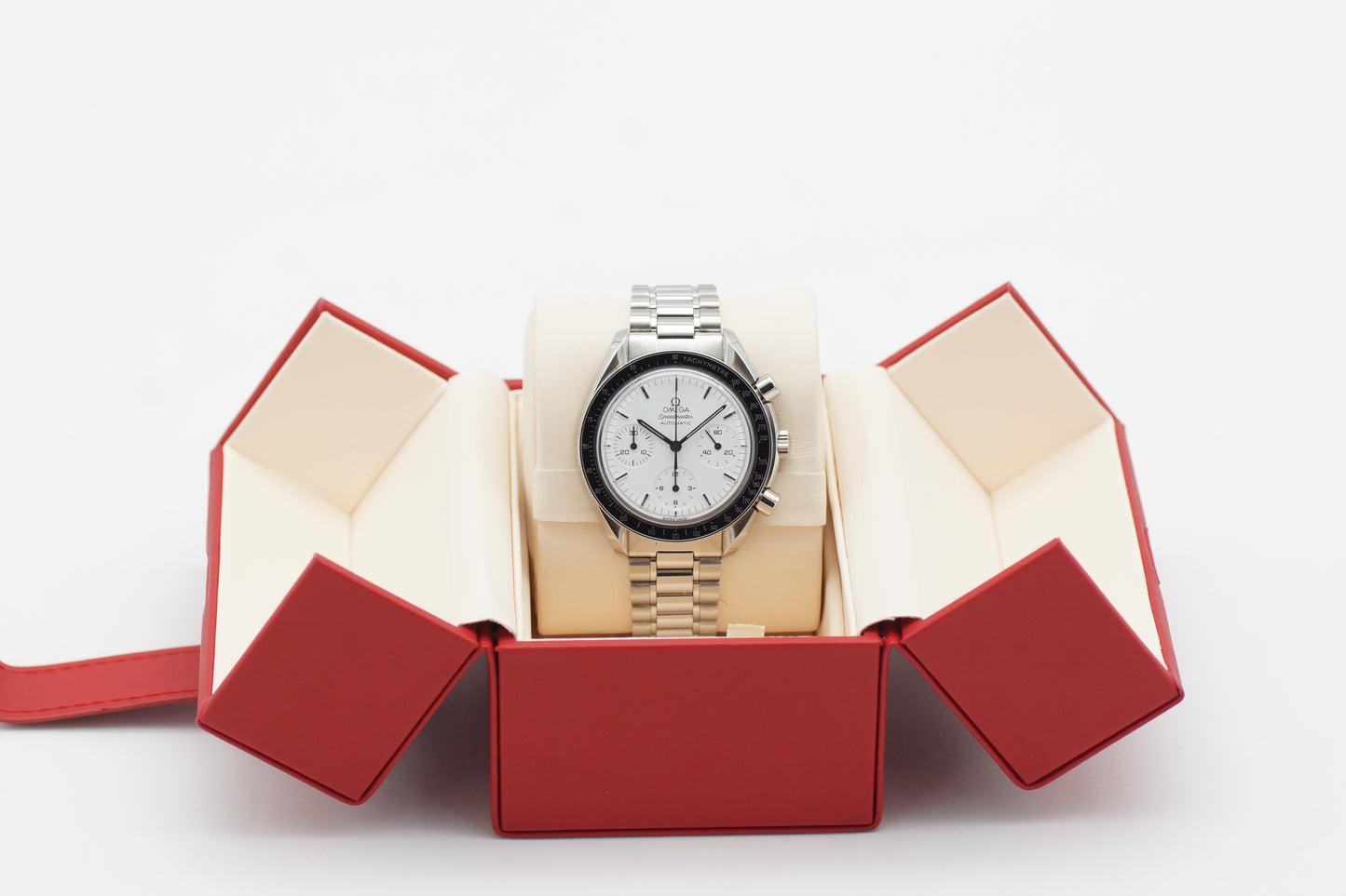 Omega Speedmaster Reduced Albino Weiß 3510.20 Box 1996