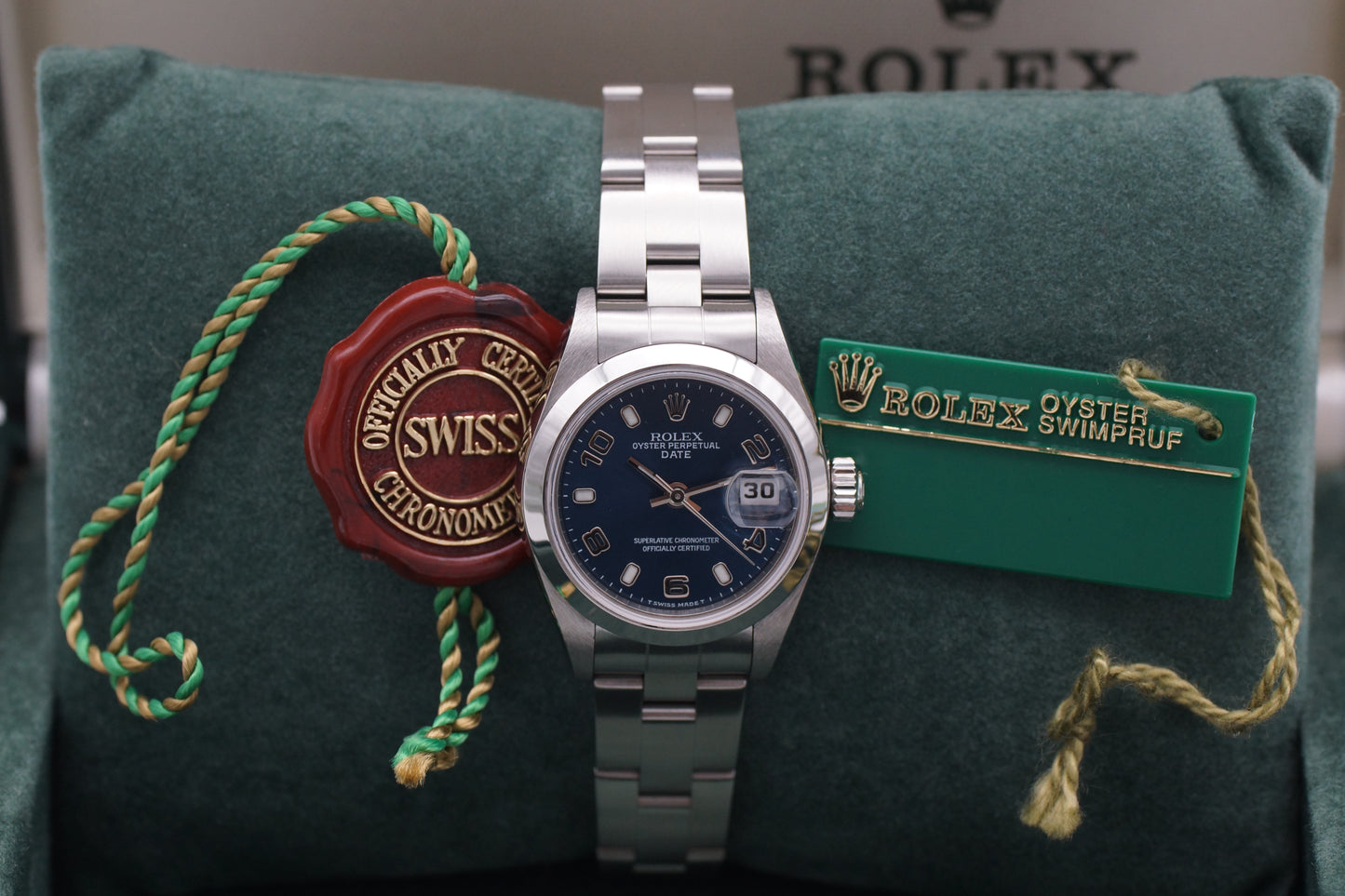 Rolex Lady Oyster Perpetual Date 26 69160 Blau Full-Set 1999