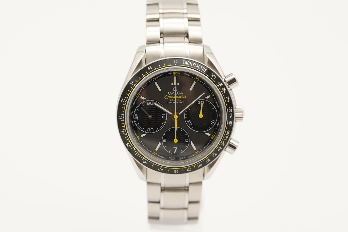 Omega Speedmaster Racing 326.30.40.50.06.001 Grau/Gelb Full-Set 2014