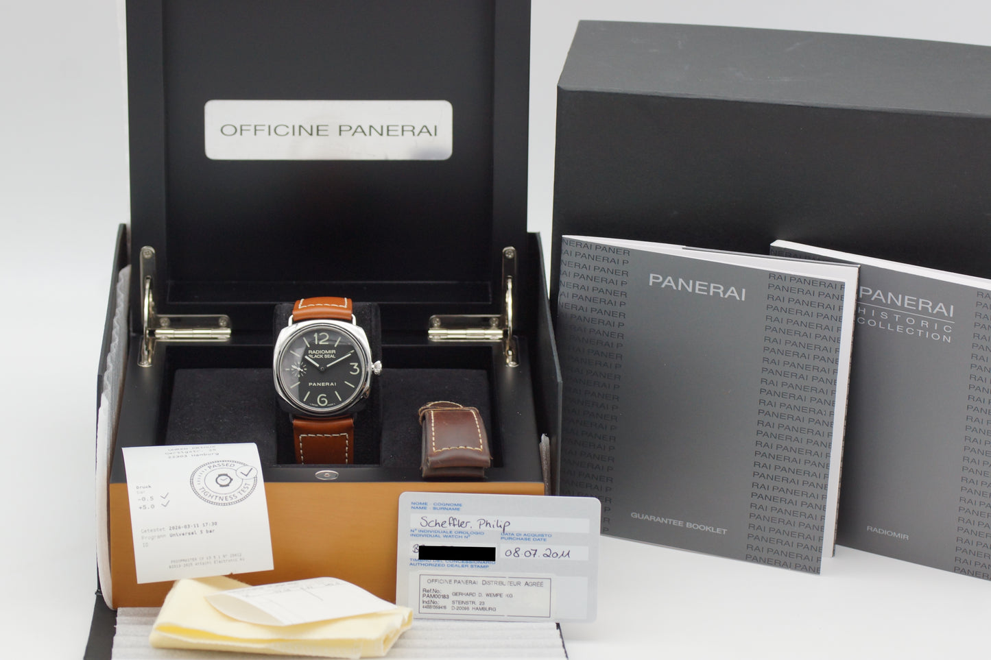 Panerai Radiomir Black Seal PAM00183 Full-Set 2011