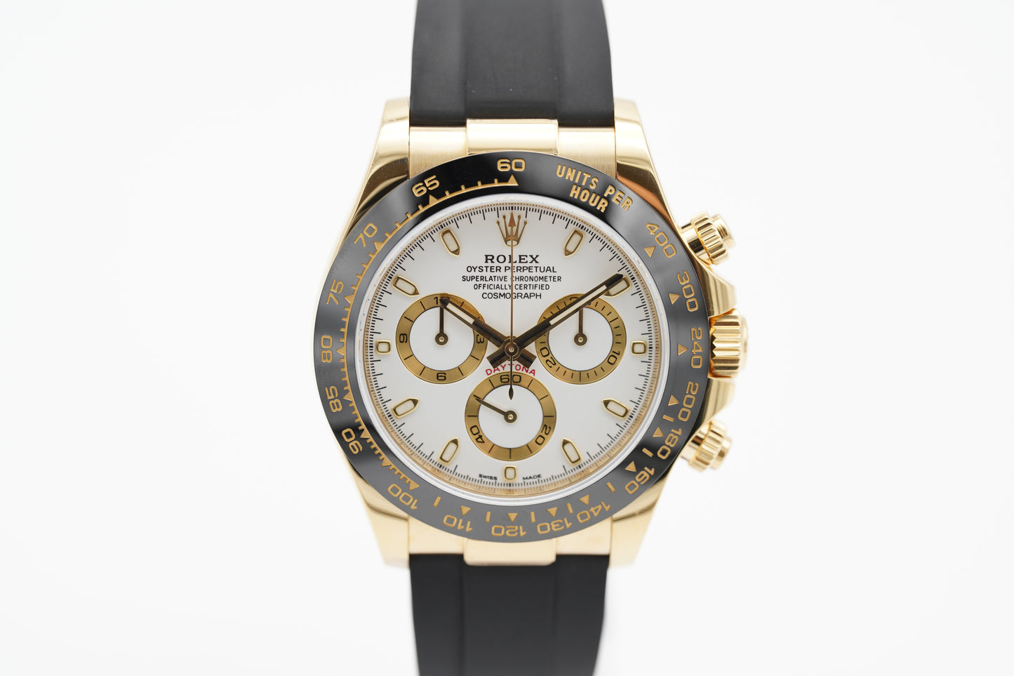 Rolex Cosmograph Daytona 116518LN Weiß Gelbgold 2022