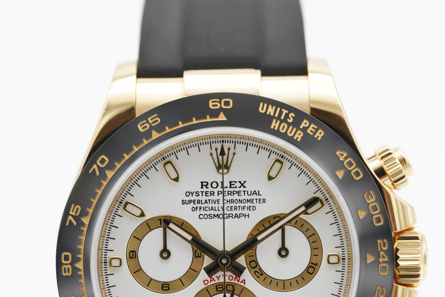 Rolex Cosmograph Daytona 116518LN Weiß Gelbgold 2022
