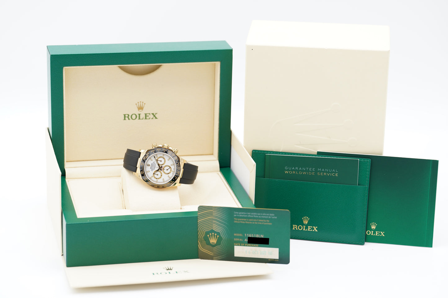 Rolex Cosmograph Daytona 116518LN Weiß Gelbgold 2022