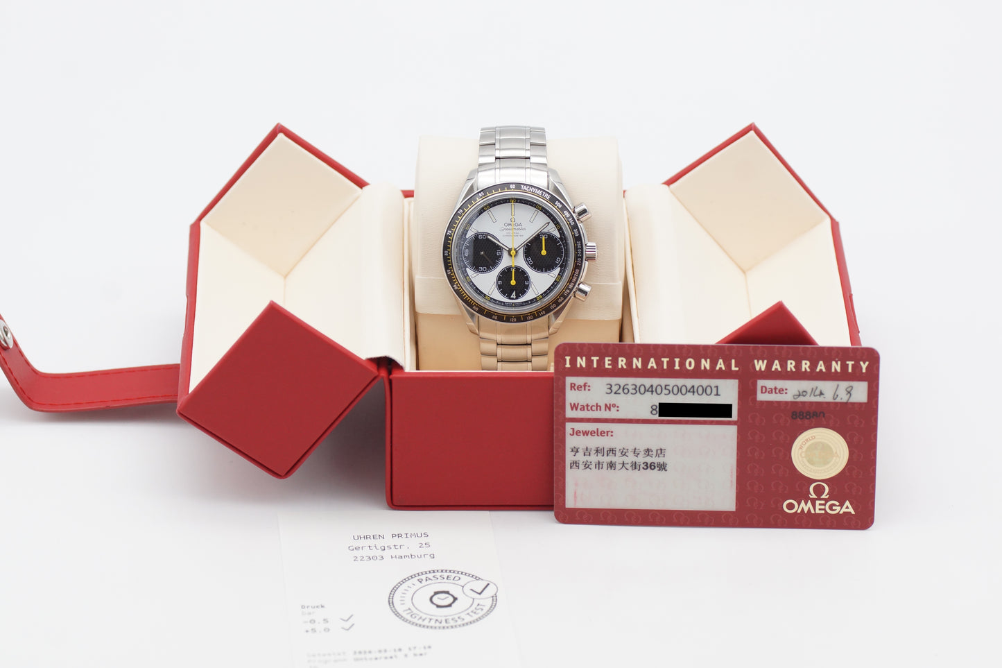 Omega Speedmaster Racing 40 mm 326.30.40.50.04.001 Weiß/Gelb 2014