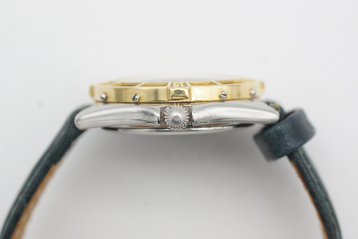 Breitling Lady J Grün D52065 Bicolor
