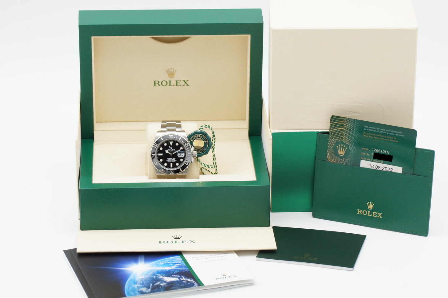 Rolex Submariner Date 126610LN Schwarz Full-Set 2022