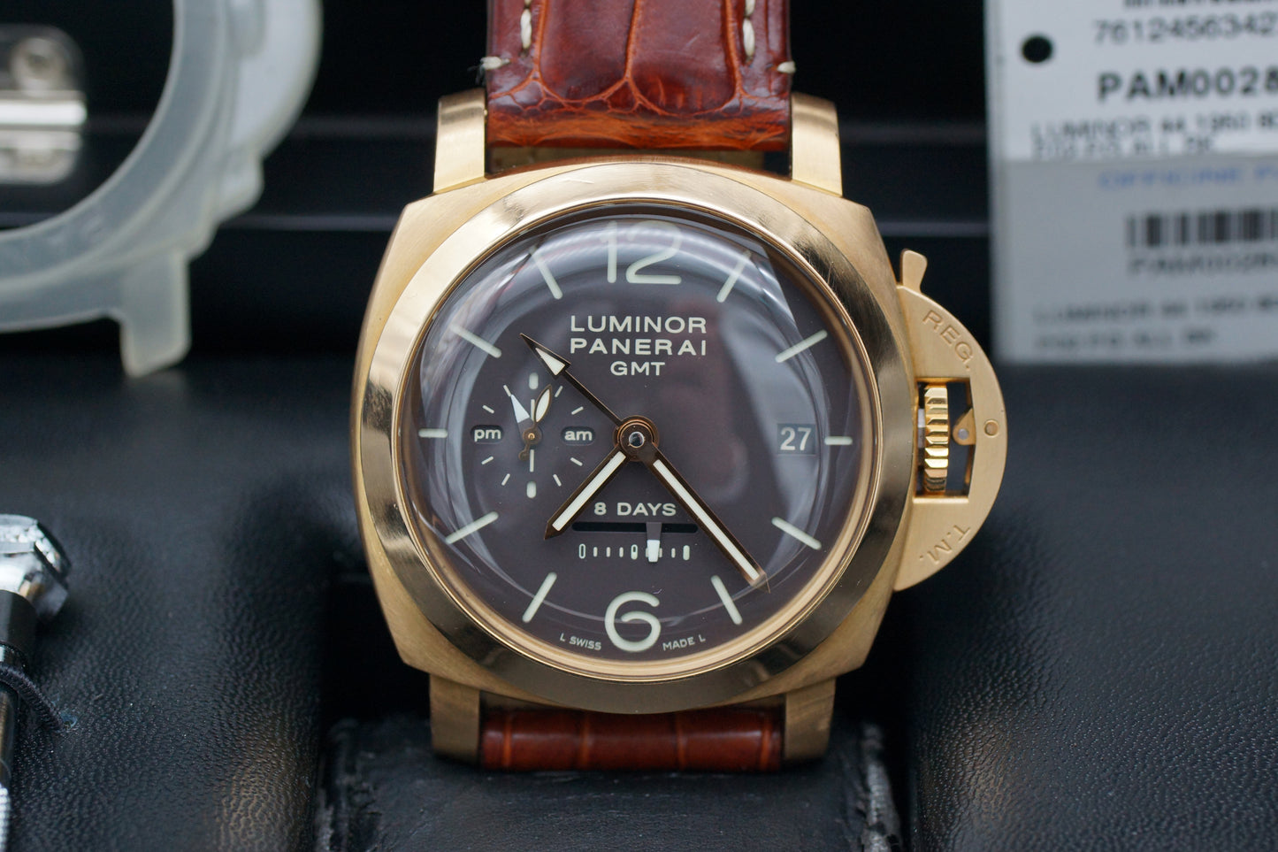 Panerai Luminor 1950 8 Days GMT PAM289 Roségold Full-Set 2010