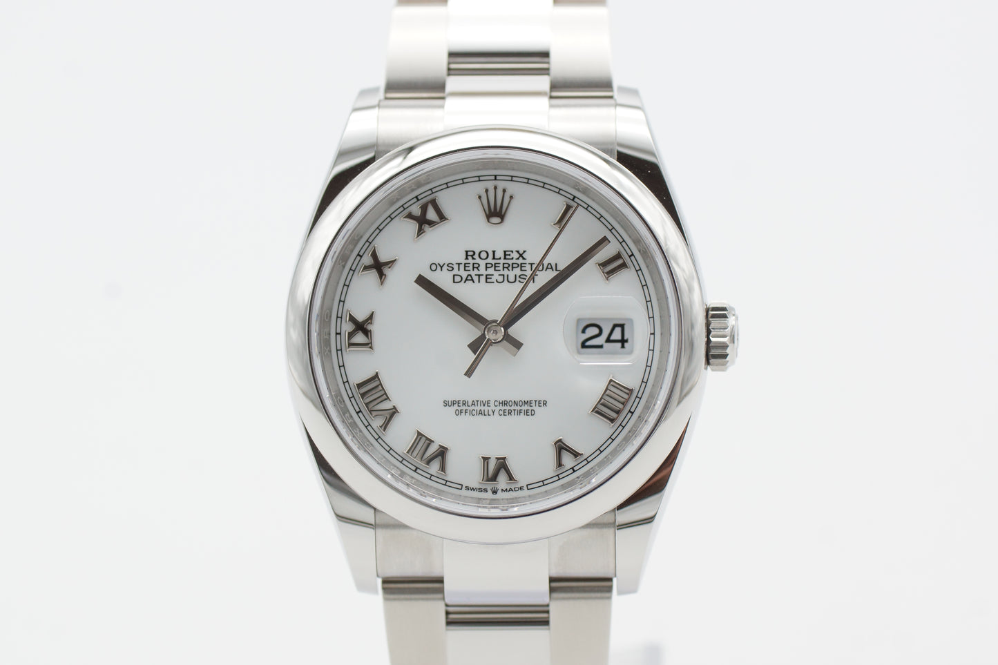 Rolex Oyster Datejust 36 Weiß 126200 Full-Set 2023