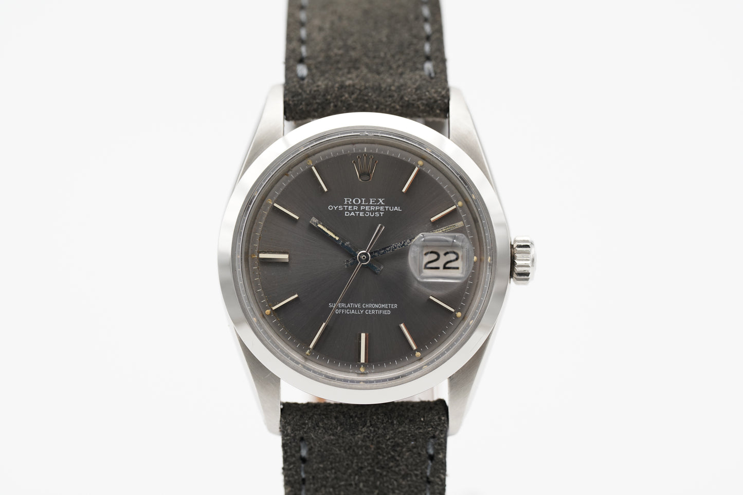 Rolex Datejust 36 1600 Grau Etui 1972
