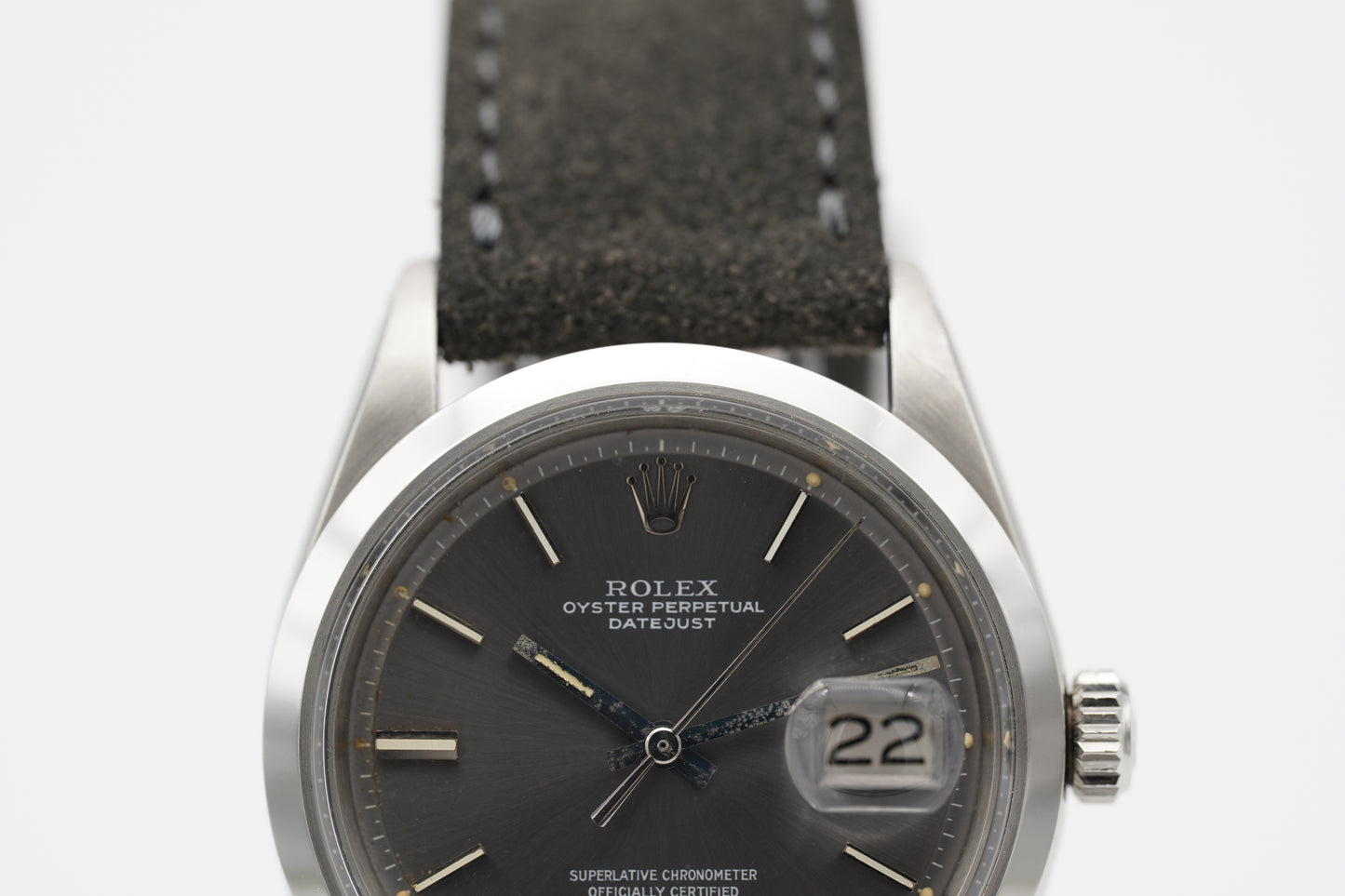 Rolex Datejust 36 1600 Grau Etui 1972