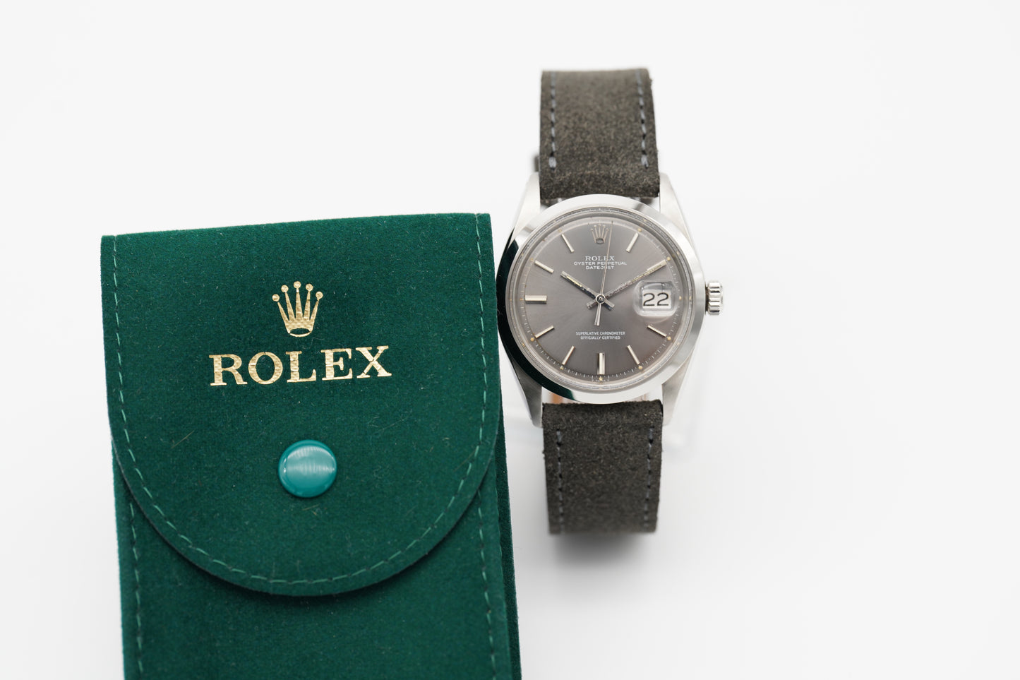 Rolex Datejust 36 1600 Grau Etui 1972