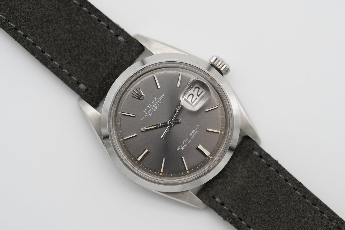 Rolex Datejust 36 1600 Grau Etui 1972