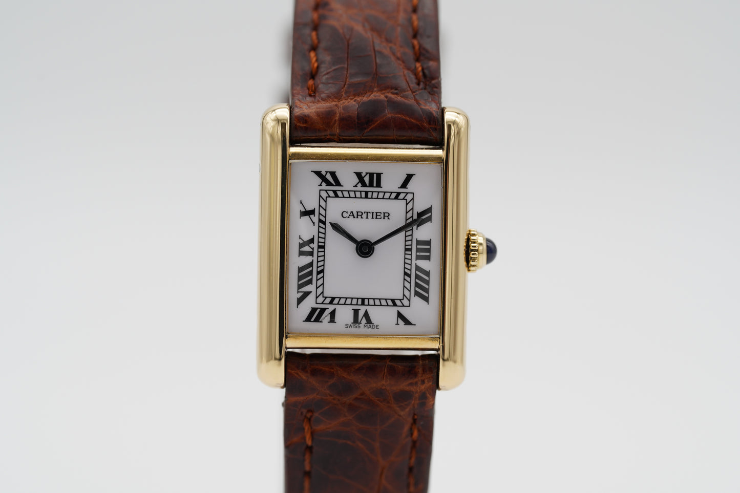 Cartier Lady Tank Louis 18k Gelbgold 78087 Damenuhr 21x28