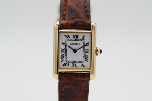 Cartier Lady Tank Louis 18k Gelbgold 78087 Damenuhr 21x28