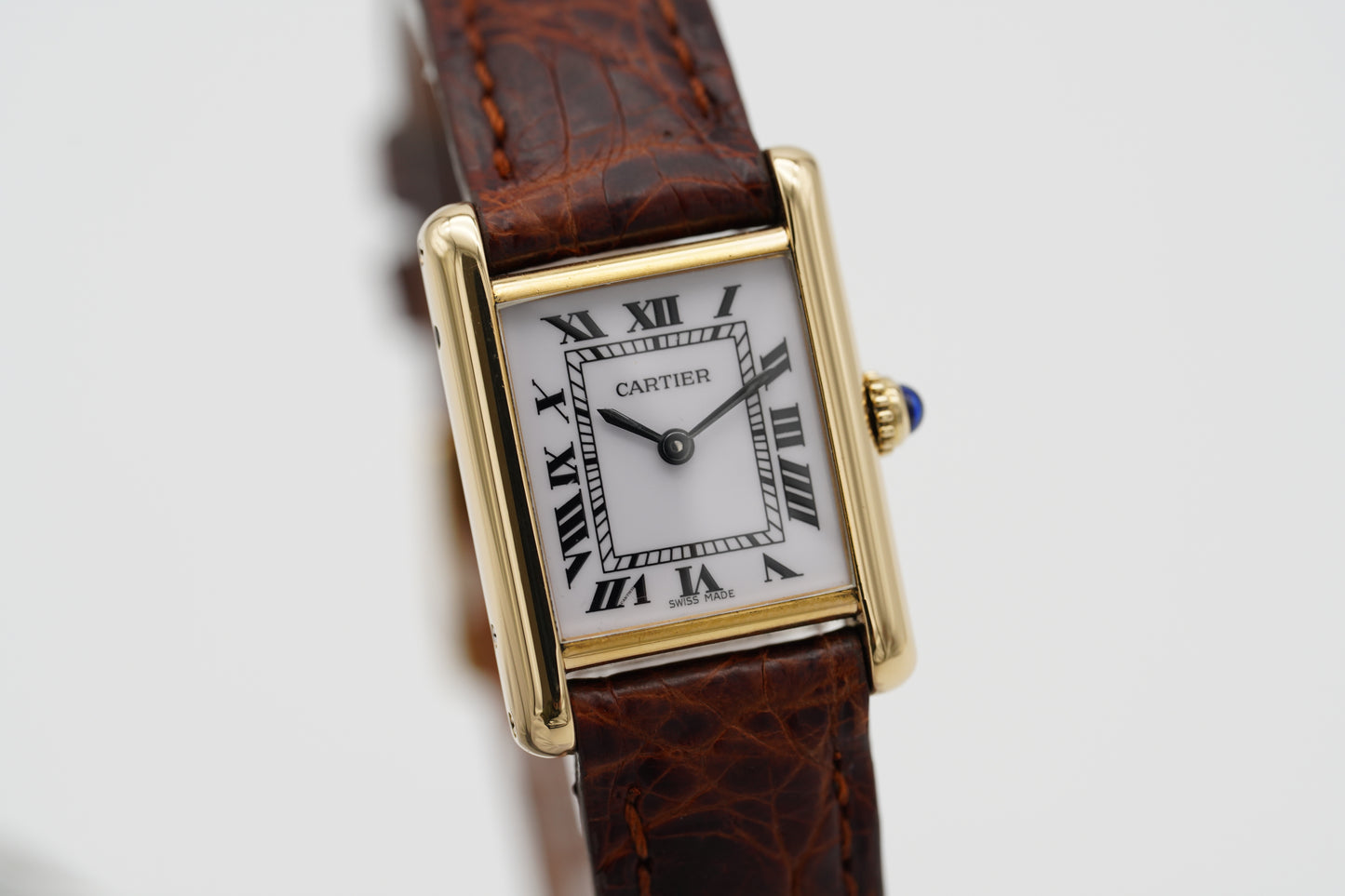 Cartier Lady Tank Louis 18k Gelbgold 78087 Damenuhr 21x28