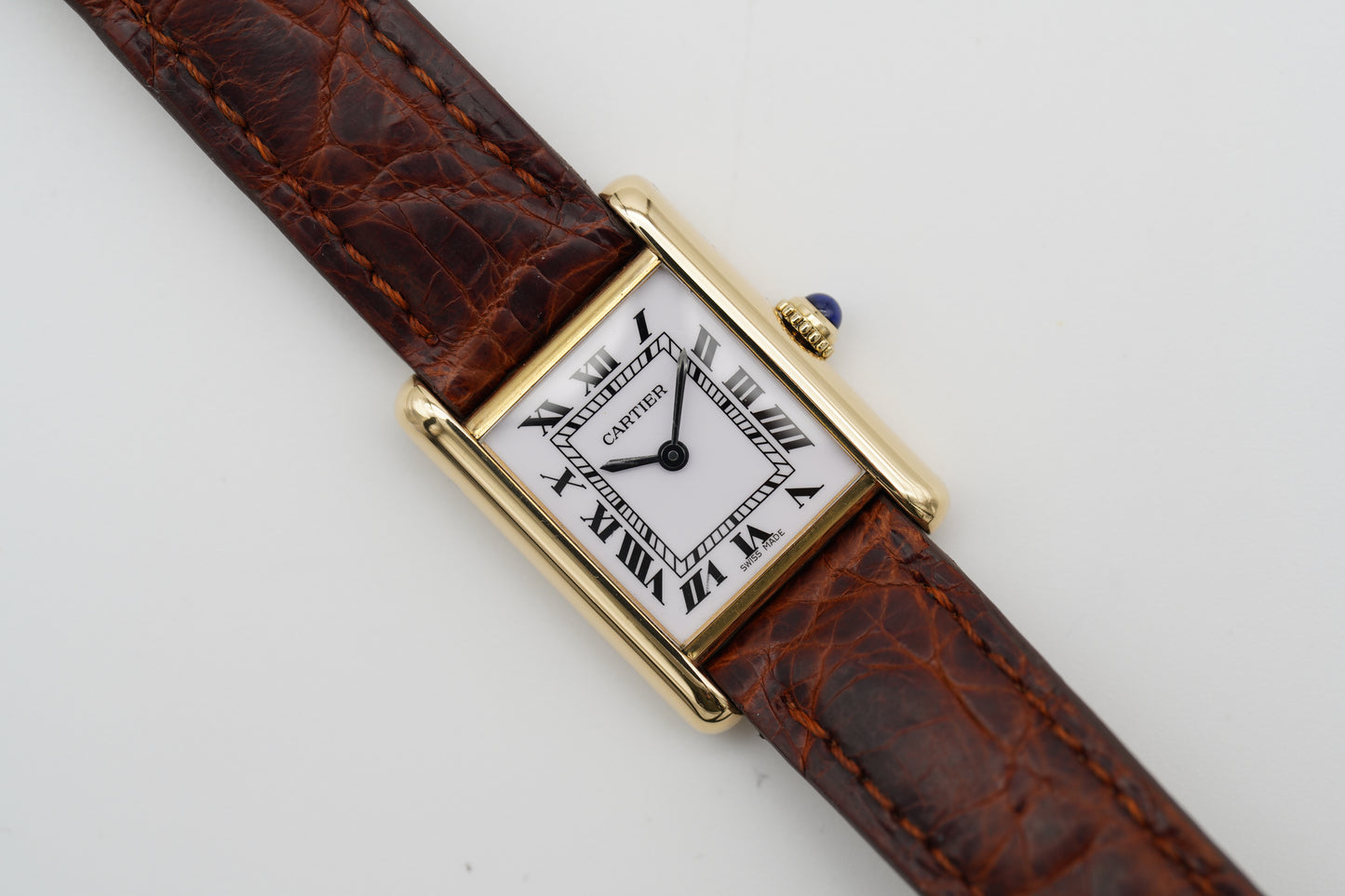 Cartier Lady Tank Louis 18k Gelbgold 78087 Damenuhr 21x28